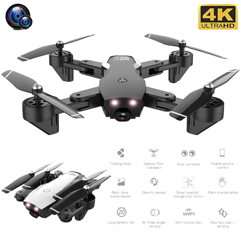 L107 RC Дрон Квадрокоптер с оптической опорная точка 4K HD Камера профессиональной