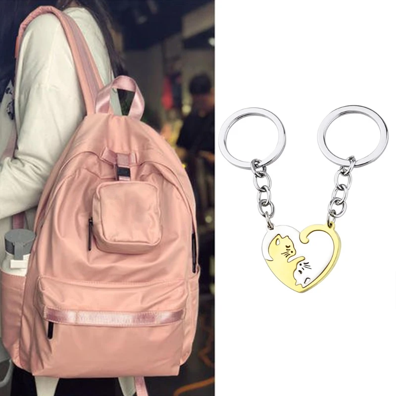 

2 PCS Heart Broken Keyring Keychain Big Sis Little Sis for Sister Best Friends Birthday Christmas Gifts