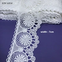 sewing trim african lace embroidery needlework for crafts fabric 10yard 7cm dress accessories and ribbon supplies diy decoration