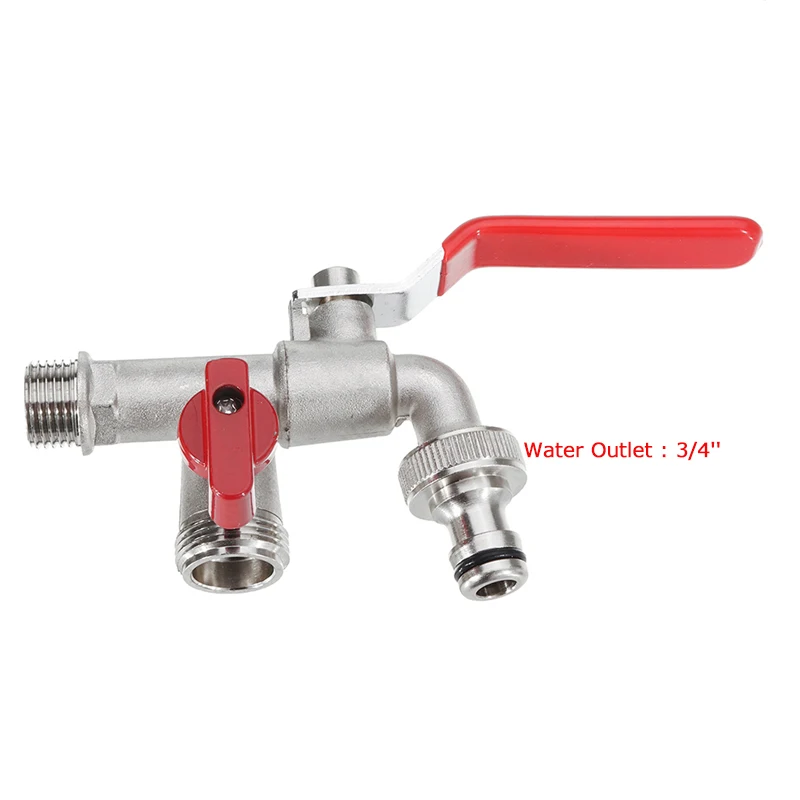 

DN20 3/4 ''латунный 1 в 2 Выход стиральная машина кран наружная резьба двойной выход кран с контролем потока воды клапан