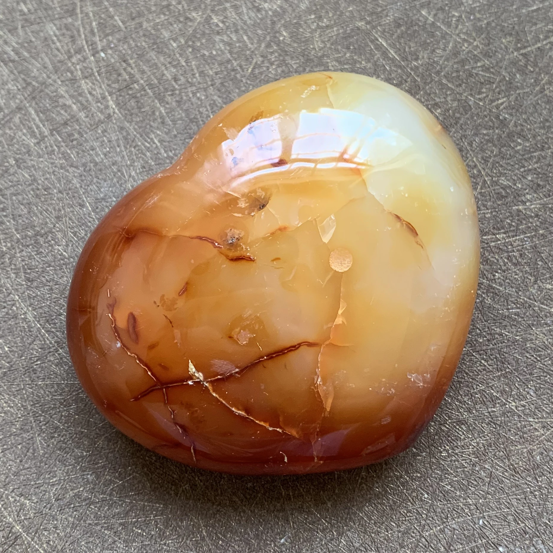 200g Natural Red Agate Heart Home Decoration Rough Polished Quartz Crystal Healing Love Z008 | Дом и сад