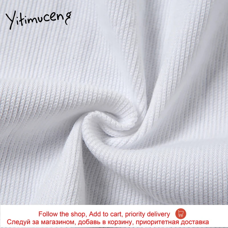 

Ytinuceng Lace Up Backless Short Tank Tops Women Sexy Club 2021 Summer Fashion Wrap Chest Black White Sleeveless Knitwear Tops