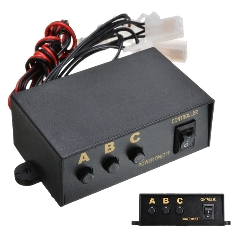 

6 способ светодиодный стробоскоп вспышка светильник аварийного контроллер для переключения режимов мигания коробка для детей возрастом от 12V автомобиль стробоскопа вспышки светильник s Предупреждение светильник