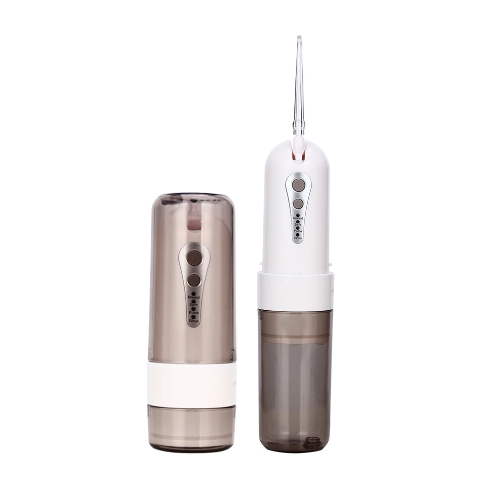 AZDENT AZ-008, дорожный ирригатор для полости рта, зубная нить, USB Перезаряжаемый, складной, водонепроницаемый, 4 режима, струя воды, Флоссер, 210 мл, подарок, 5 насадок