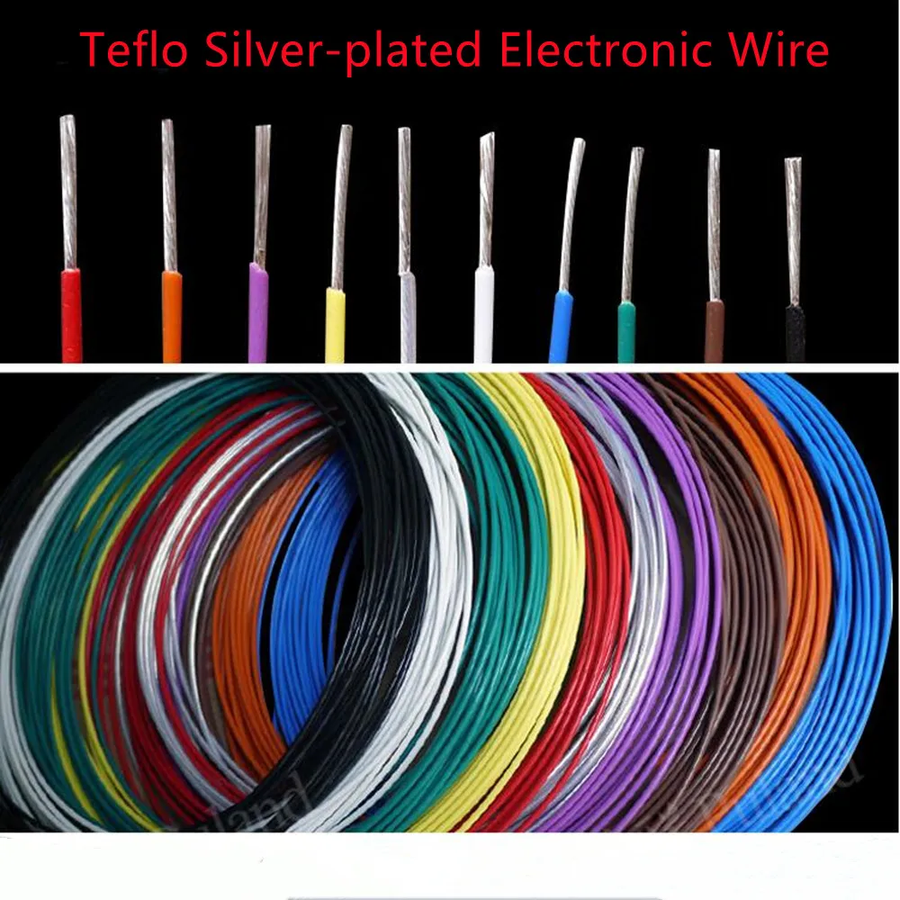 FF46 2 FEP PFEP PTFE Teflo посеребренный сигнал электронный провод медный многожильный