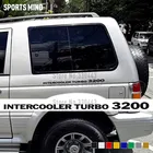 3 пары, автомобильные виниловые наклейки Intercooler Turbo 3200 для Mitsubishi Pajero SPORT Shogun Montero L200 L300, аксессуары для стайлинга автомобиля