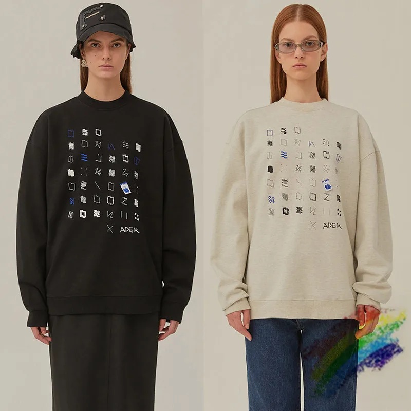 

2020FW ADER ERROR Sweatshirts Men Women 1:1 Best Quality Adererror Crewneck Streetwear Hoodie