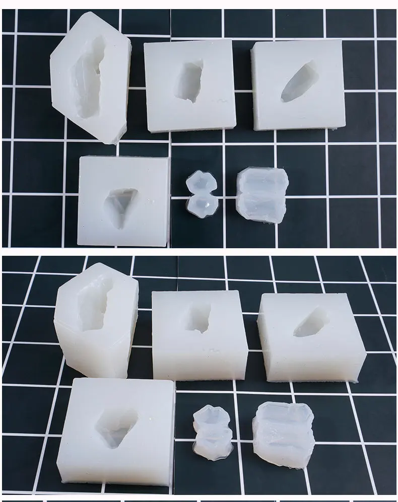 Diy кристалл падение гель несколько драгоценных камней силиконовые формы кулон