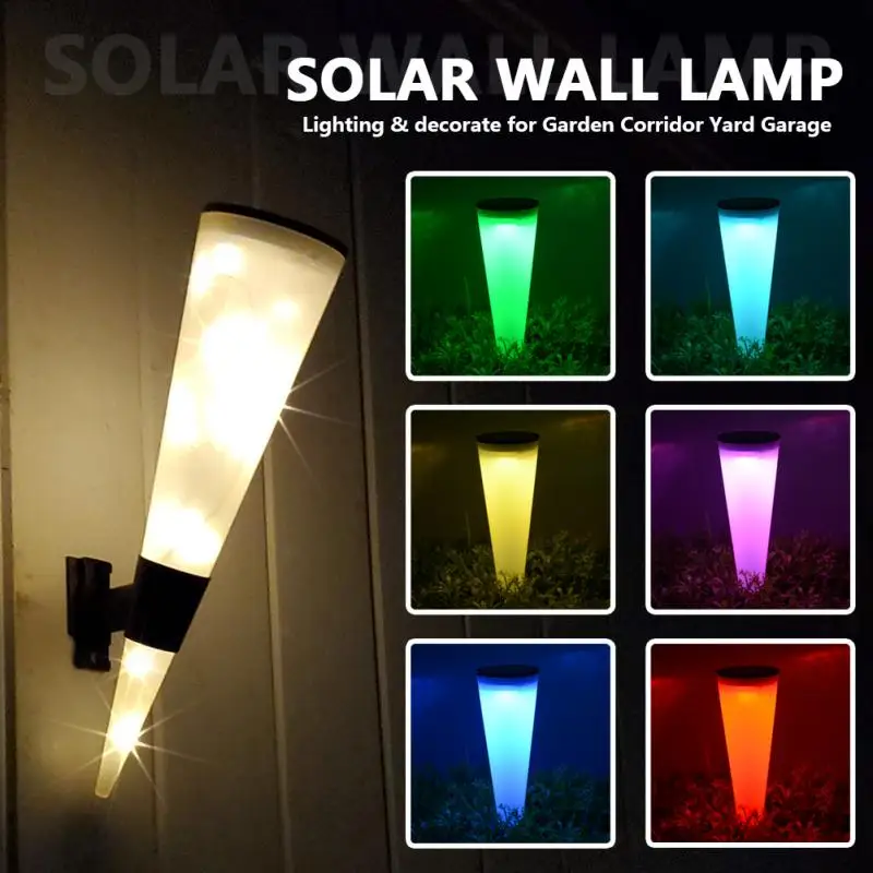 Solar Lights Outdoor Wall Lamp Led Warm/cold String Light RGB Street Waterproof Torch for Garden Yard Decoration | Лампы и освещение