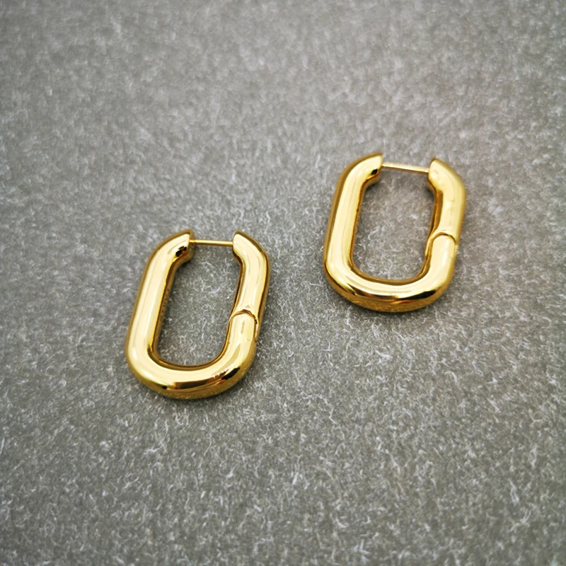 

[FVFV]new 2020 Vintage Geometric Ellipse Handmade Earrings Party Accessories Jewelry Gift for Women Couples Minimalist Ear Hoops