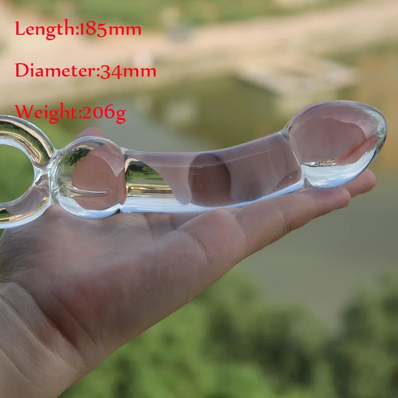 Взрослые секс-игрушки Pyrex Glass Анальная пробка Стимулятор клитора точки G женский и