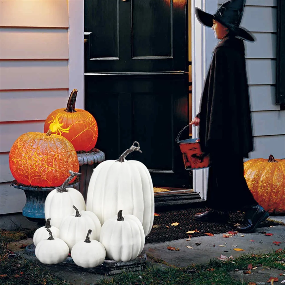 

7PCS Halloween Decoration Simulation Pumpkin Model Fake Vegetable Halloween DIY Craft Decoration Halloween Decorations for Home