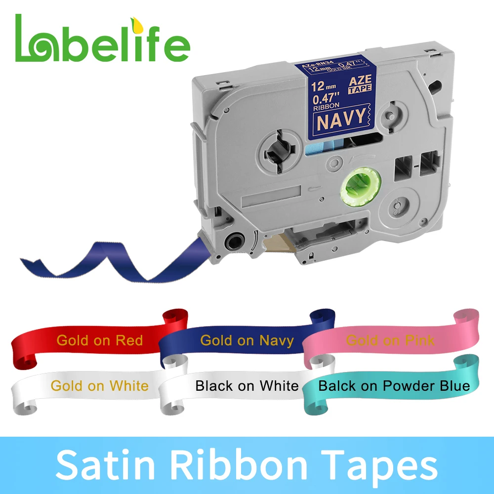Labelife 1PCS 12mm TZe-R231 Satin Ribbon label tape TZe-RN34 TZe-RE34 TZE-RE31 Compatible for Brother Label Printer Maker H110