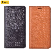 Genuine Leather Flip Phone Case For UMIDIGI A3 A5 A7 Pro A7S Crocodile Texture Cover For UMIDIGI One Pro Max F1 Play F2 Case