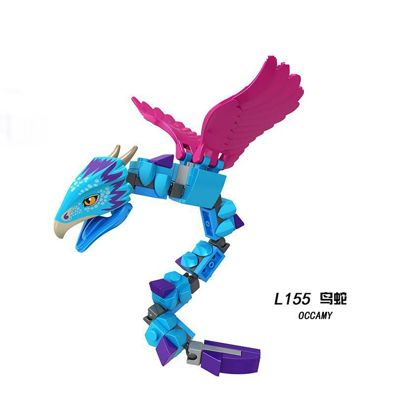 Matched Black spider Flying bird Tree bee Basilisk Thunderbird Animal assembly Wooden block Children's gift Collection | Игрушки и