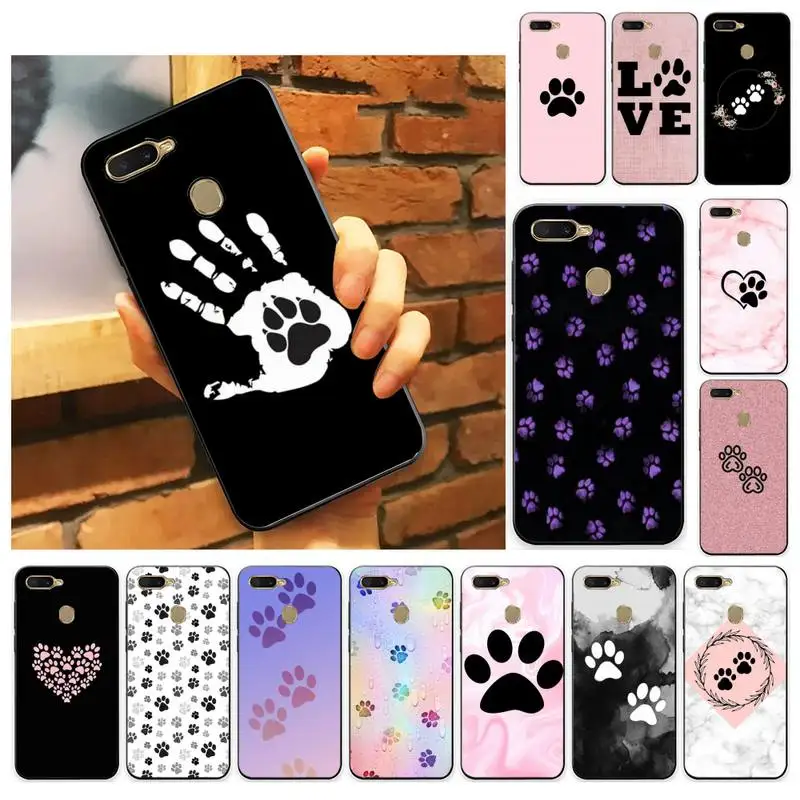 Чехол с надписью Best Friends Dog Paw для Oppo A9 Realme C3 6Pro Coque vivo Y91C Y17 Y19 | Мобильные телефоны и