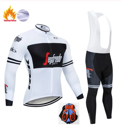 Треккинг SEGAFREDO 2019 зимний теплый флисовый комплект Джерси для велоспорта