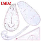 LMDZ модная дизайнерская линейка портного шитья кривая линейка Швейные узоры инструменты пластик для ткани Лоскутная Ткань резка 4 шт