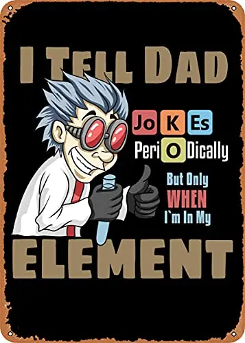 

I Tell Dad Jokes Vintage Look Metal Sign Patent Art Prints Retro Gift 8x12 Inch