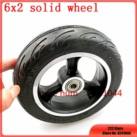 6 inch electric scooter wheel 6x2 wheel with air tire solid tire metal hub 608 628 bearings 810mm axle hole trolley cart wheel
