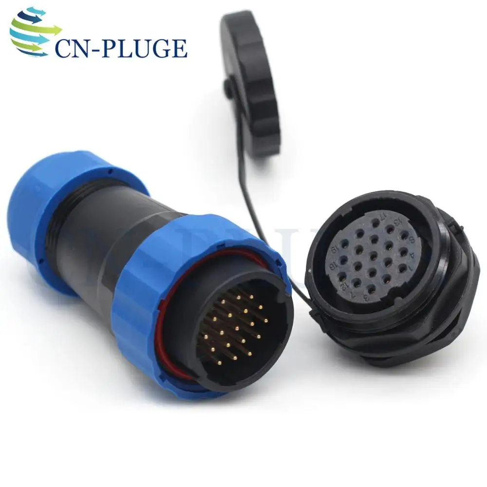 SP28 штепсельная вилка гнездовая розетка 19 pin авиационный Водонепроницаемый