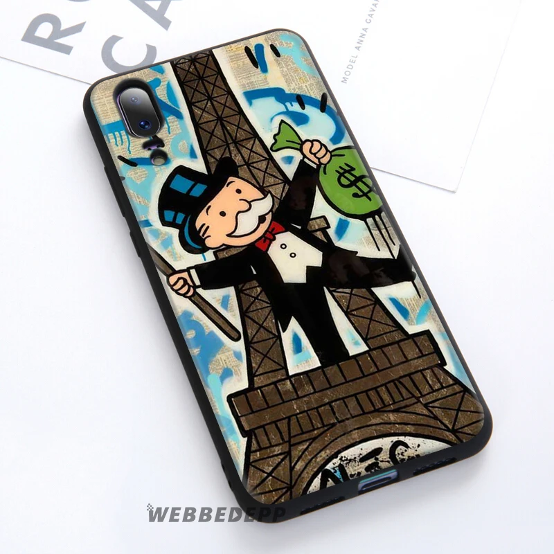 Monopoly Dollar Soft Case For Huawei P30 P20 Pro P10 P9 Lite 2017 P Smart 2019 &amp Nova 3 3i Y9 |