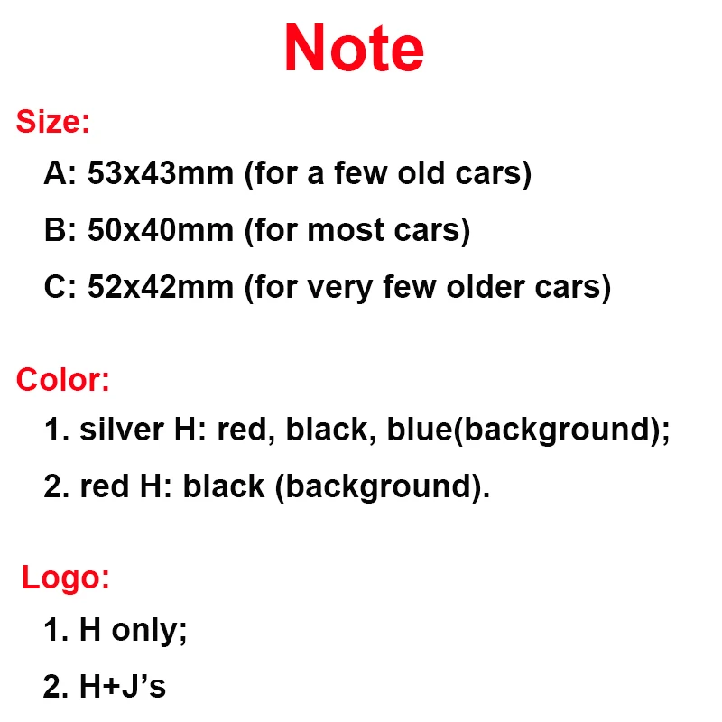 

Красочная эмблема H J для Honda Civic Accord Odyssey Spirior City Jade, автостайлинг, центр рулевого колеса, металлическая наклейка