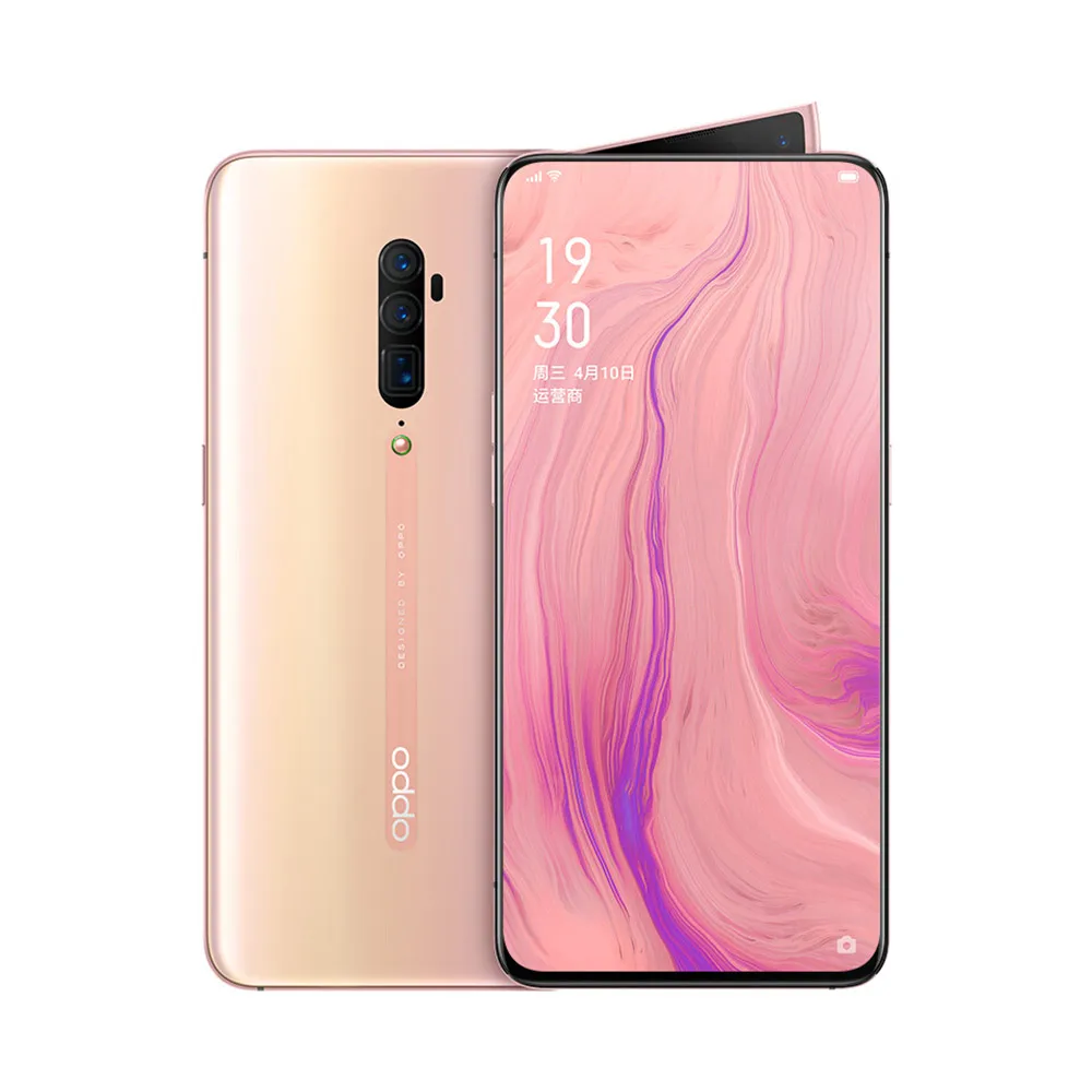 Pink Oppo Reno 10x zoom мобильный телефон 6," полный экран Поддержка NFC Snapdragon 855 Восьмиядерный 6 ГБ ОЗУ 128 Гб ПЗУ 4065 мАч отпечаток пальца ID - Цвет: Pink