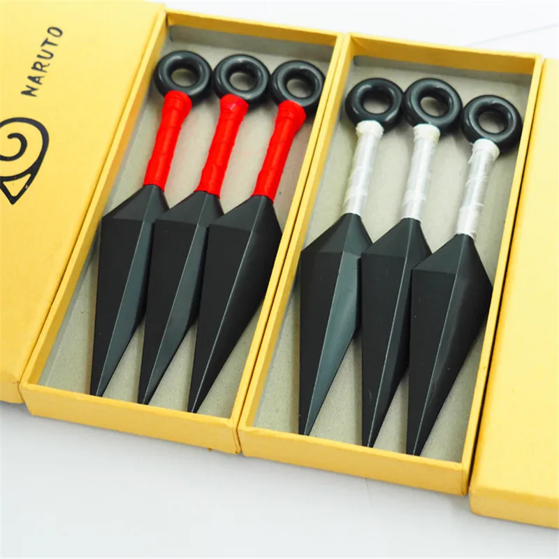 3pcs/box High quality 3styles NARUTO Hatake Kakashi Deidara Haruno Sakura Kunai Shuriken Weapons Cosplay PVC Accessories | Тематическая