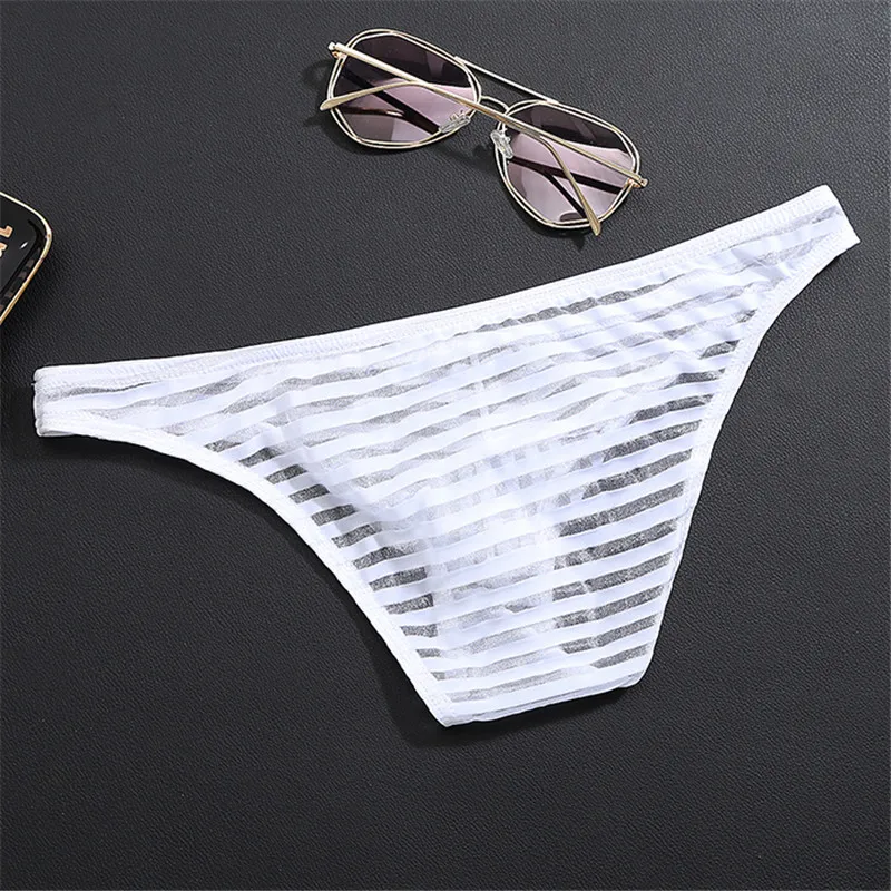 Последняя Для мужчин мужские плавки трусы ультра тонкий ледяной шелк прозрачные