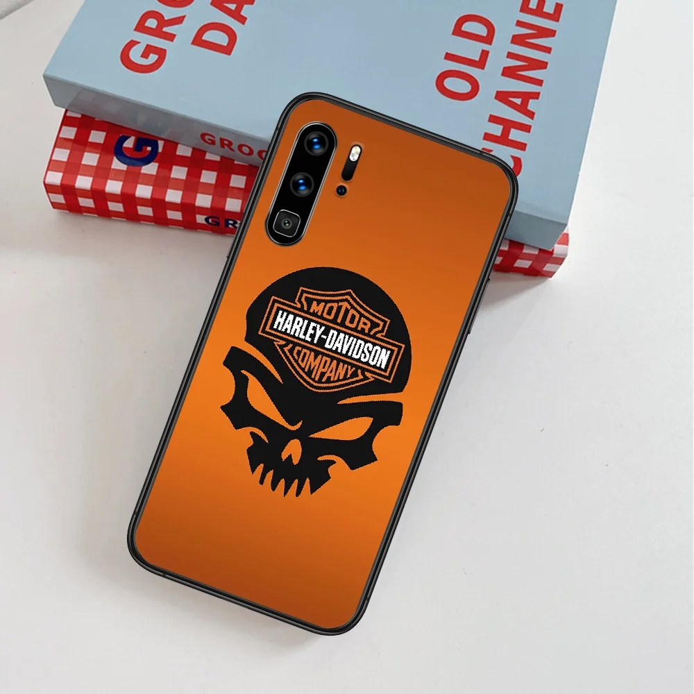 

Harley-Davidson Motorcycle Phone Case For Huawei P Mate Smart 10 20 30 40 Lite Z 2019 Pro black Back Pretty Hoesjes Trend Cover