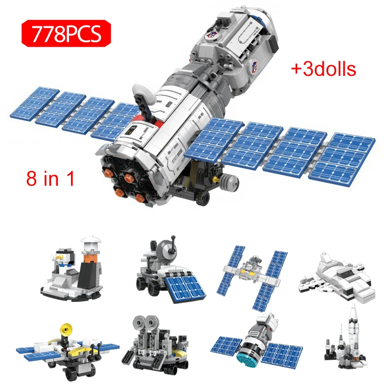 

778 шт., Детский конструктор «космическая станция»