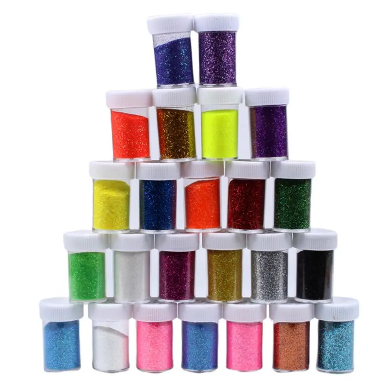 

24 Pcs/set Shiny Glitter Powder UV Resin Crafts DIY Epoxy Filling Materials