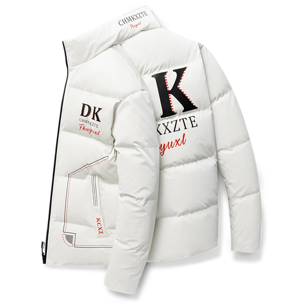 Autumn Winter Warm Waterproof Jacket Men 2021 New Hooded White Black Parkas Mens Fashion Casual Slim Jacket Coat Men