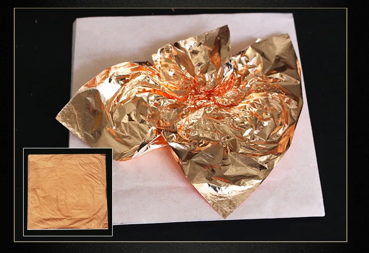 100 шт./компл. 14x14 см фольга позолота сделай сам Золотые листы Декор ремесло стена