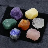 7 chakra healing reiki natural irregular stone ornaments quartz yoga meditation energy stone bead decoration