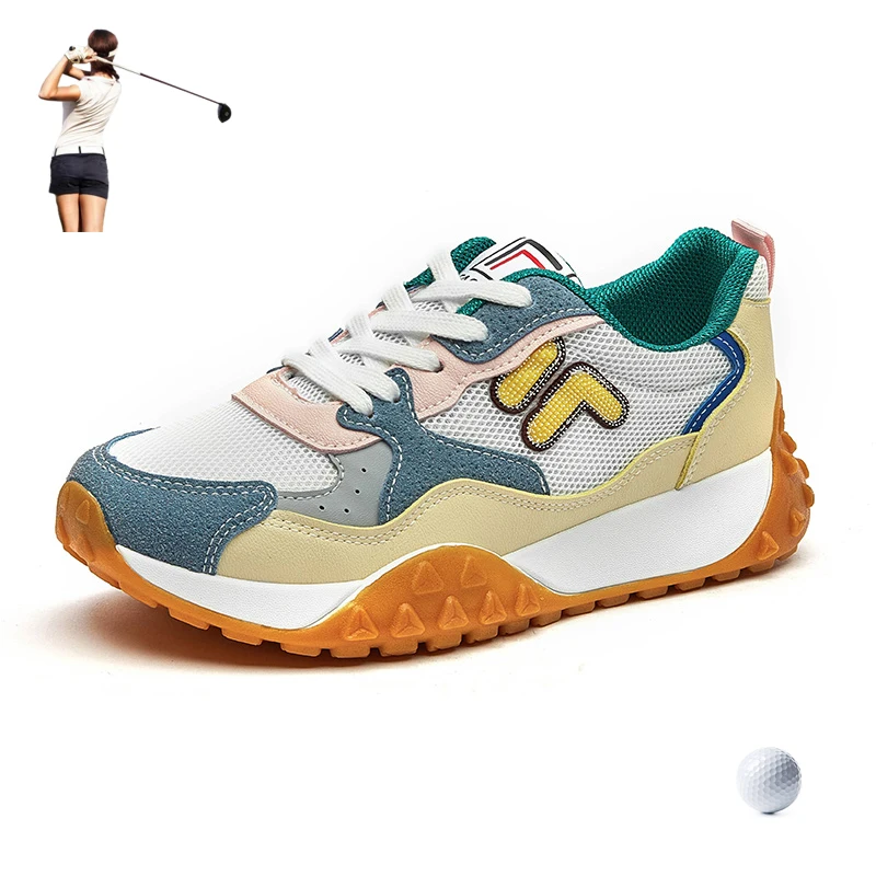 

2021 New Golfing Shoes for Men Women Outside Turf Shoes Sporty Woman Sneakers Female Breathable Walking Trainers Lightweight