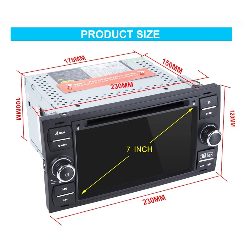 Андроид 10 7 дюймов Автомобильный мультимедийный dvd-плеер автомобиля GPS радио Navi