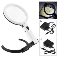 1 8x 5x lluminated magnifying glass with 12 led light reading glasses folding glass magnifying glass handheld reading magnifier