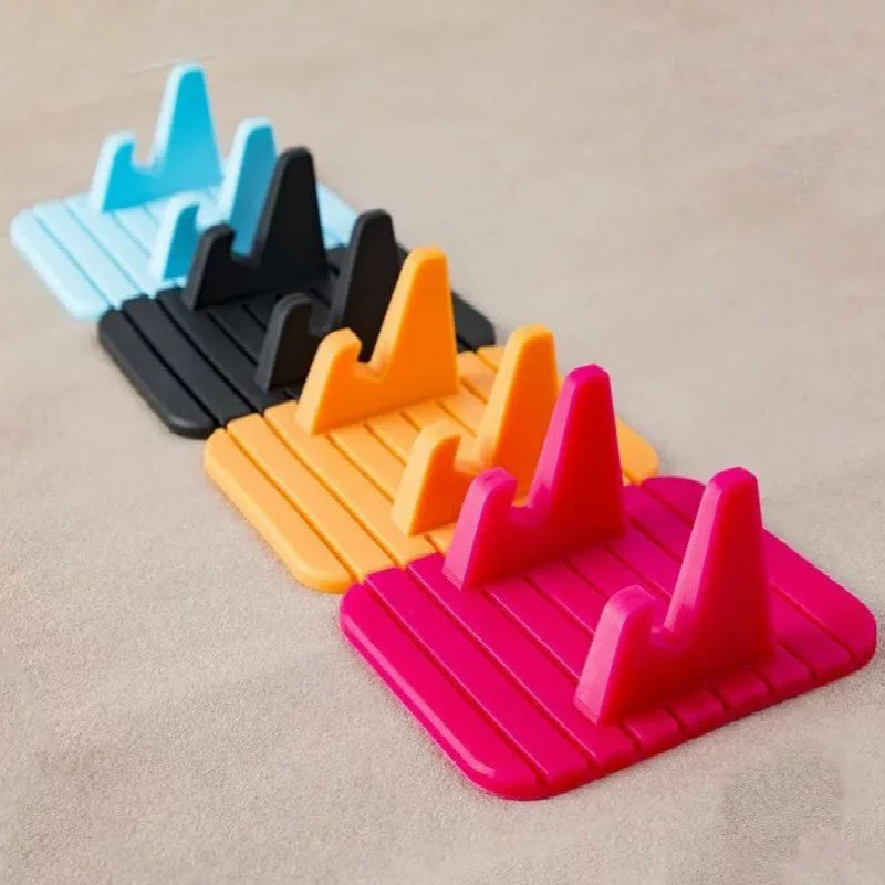 Soft Silicone Mobile Phone Holder Stand Universal Anti Slip Mat Car Bracket For IPhone X 8 7 6 6S | Мобильные телефоны и