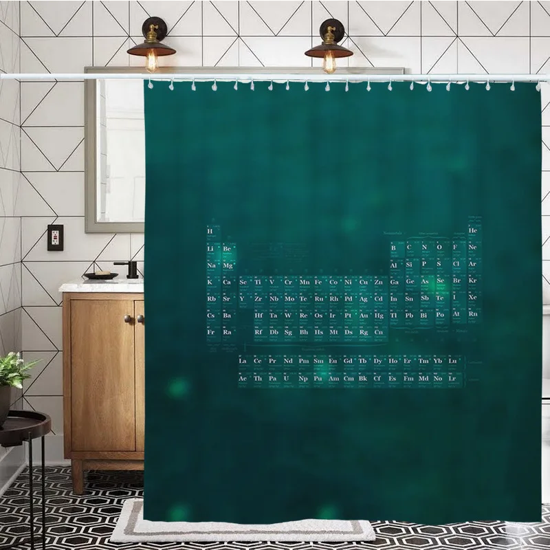 2021 детская занавеска для душа ванной комнаты Mendeleev периодические элементы 3D