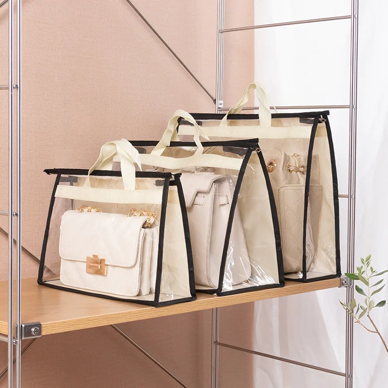Breathable Clear Women Purse Handbag Dust Cover Craft Storage Bag with Zipper for Moisture Proof Protector Travel Organizer | Дом и сад