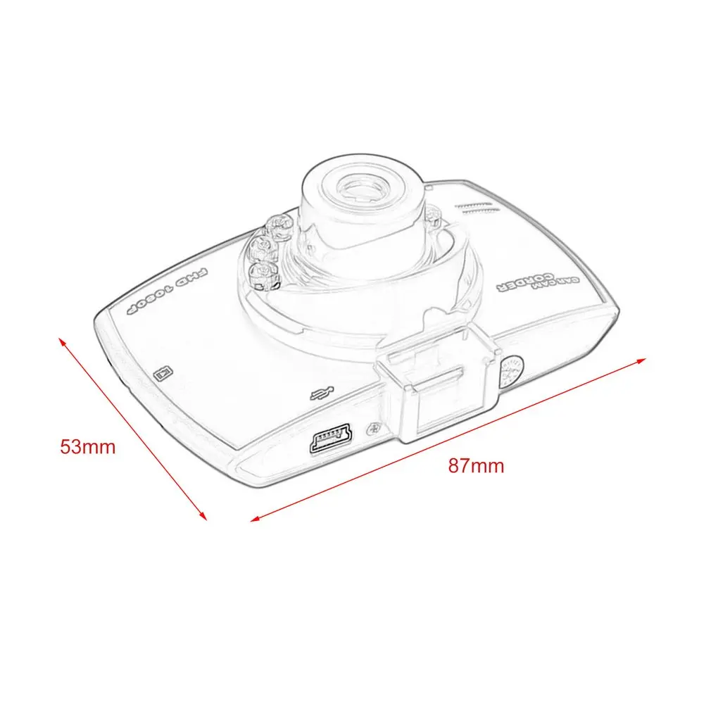 

1PC 6 LED Car DVR Camera Cam Video 2.3 Inch LCD Display G-Sensor Night Vehicle Camera Recorder