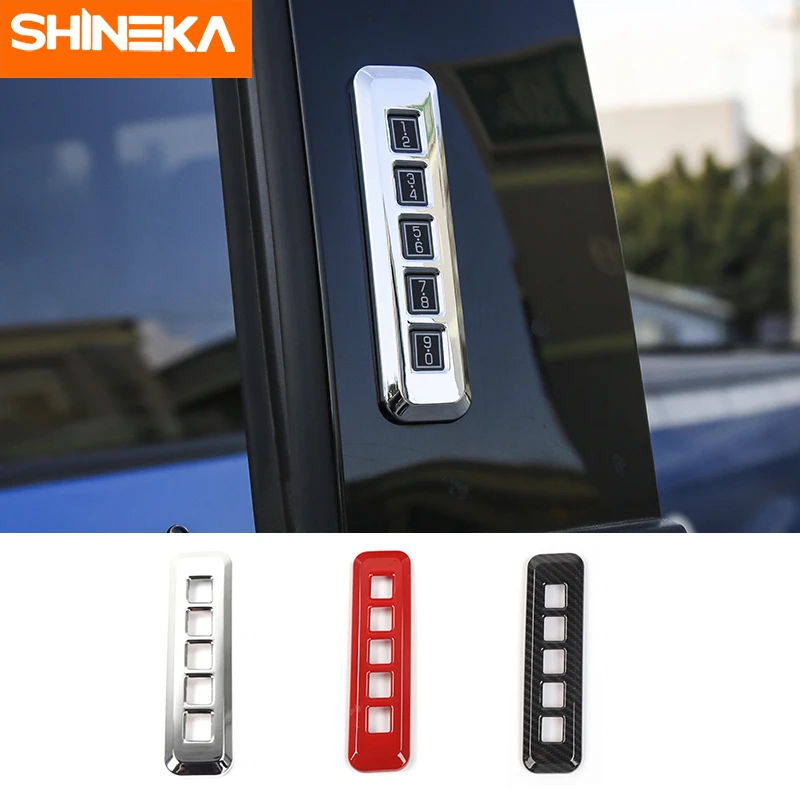 SHINEKA автомобильный стиль дверь пароль код кнопка блокировки рамка накладка