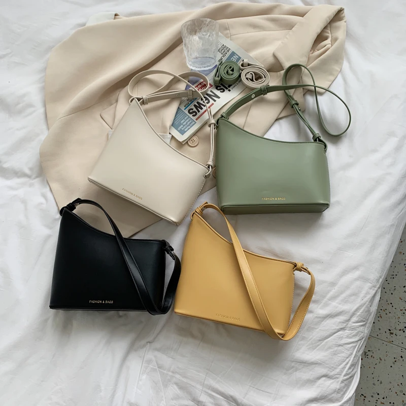 

New style black lady soft shoulder bag fashion nylon lady handbag casual French bread bag lady travel bag 2021 fashion new style