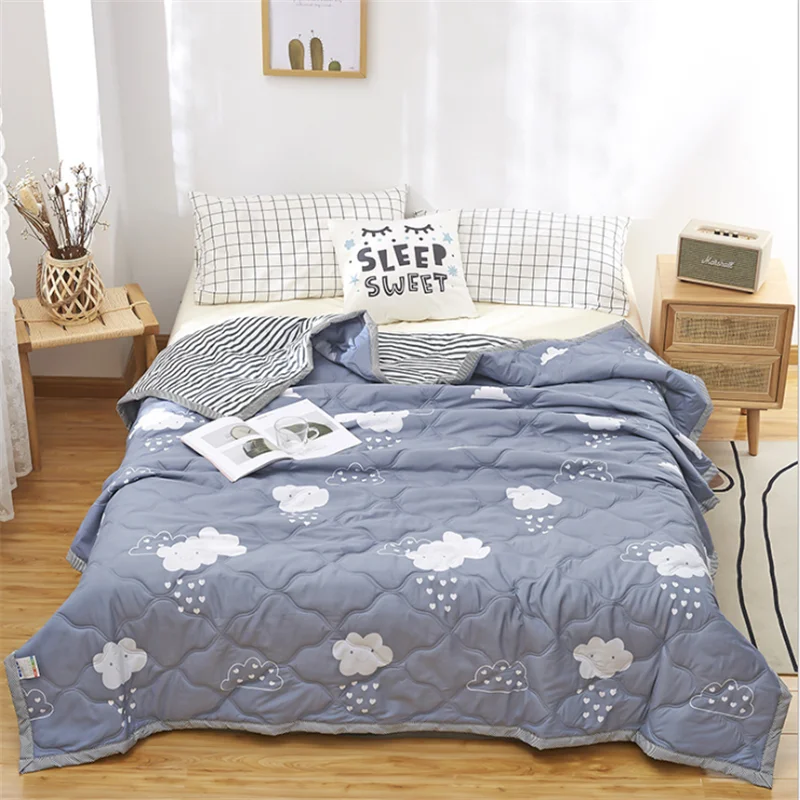 

The air conditioner is summer quilt summer thin quilt Xia Liang is children washed cotton single double student dormitory spring