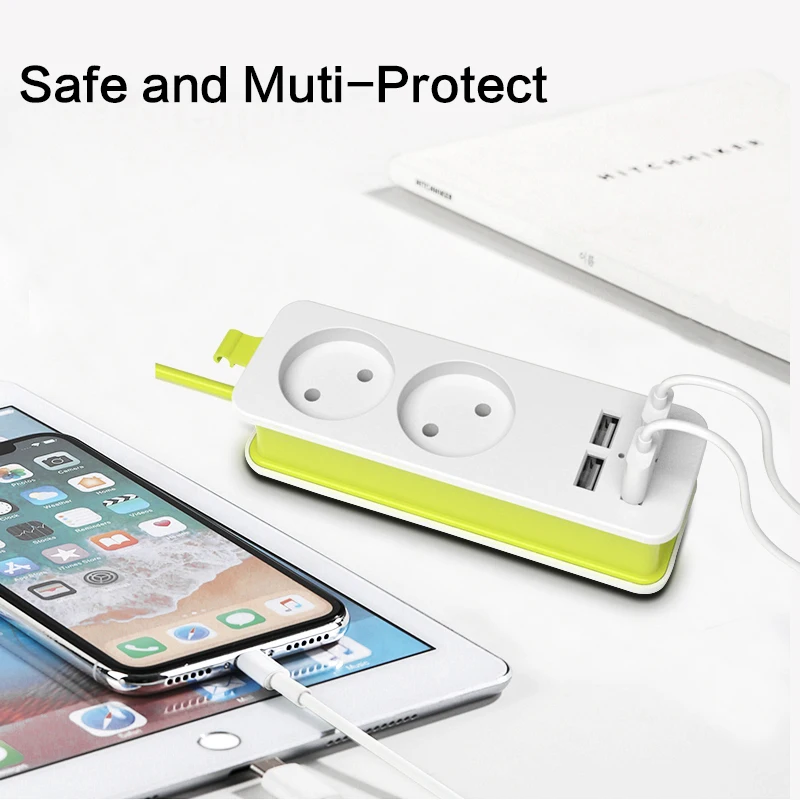 Умная Сетевая розетка с несколькими розетками 1200 Вт 250 В 4 USB 1/2 евророзетки