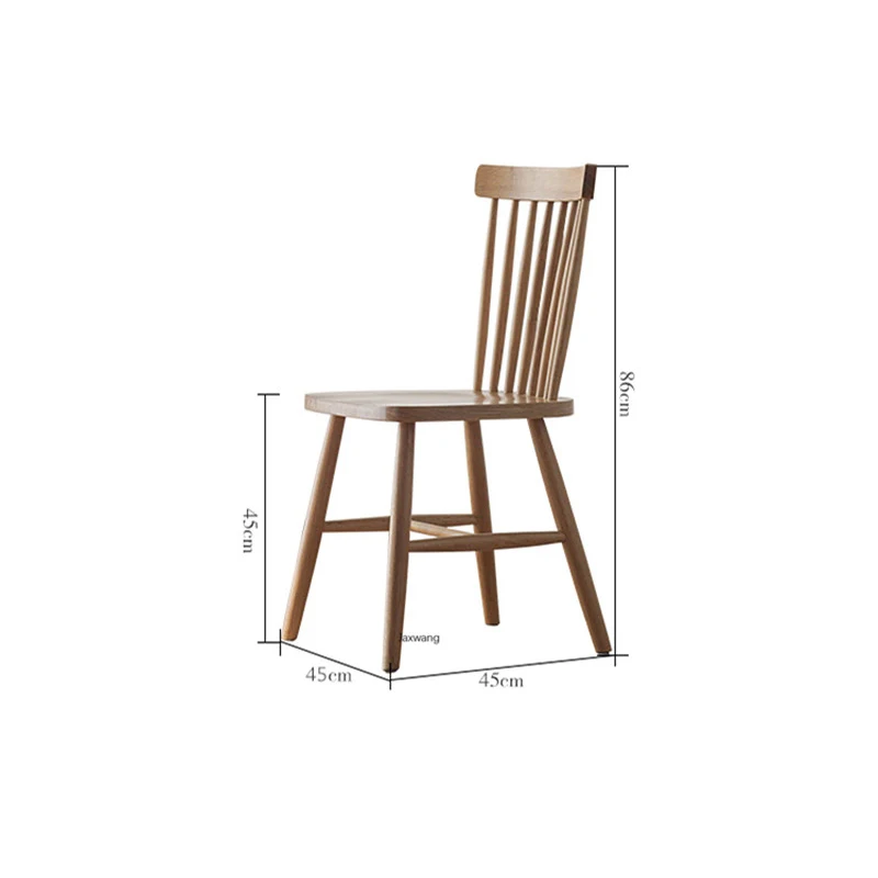 

Nordic Dining Chairs Kitchen Furniture Small Apartment Dining Chair Modern Minimalist Household Log Back Desk Solid Wood Chair