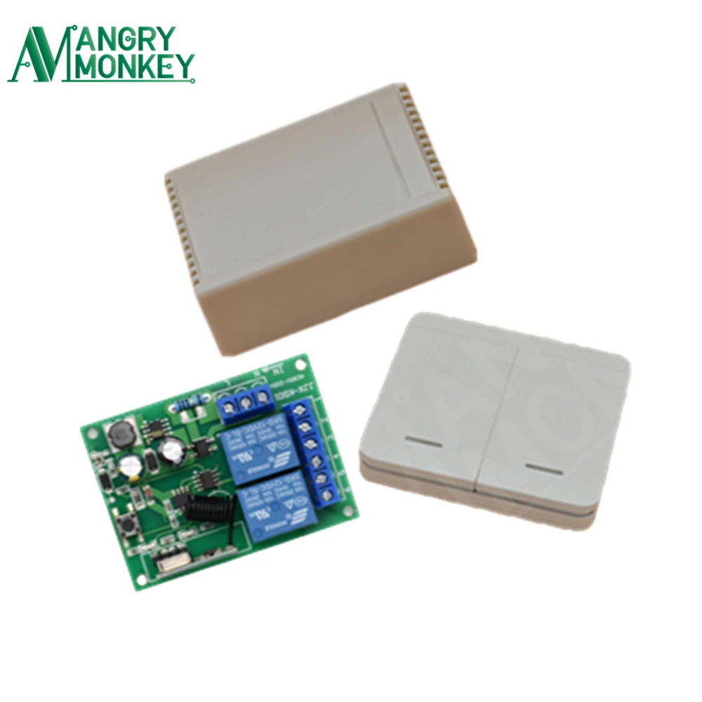 433 МГц 220 В 2 канальный беспроводной пульт дистанционного управления