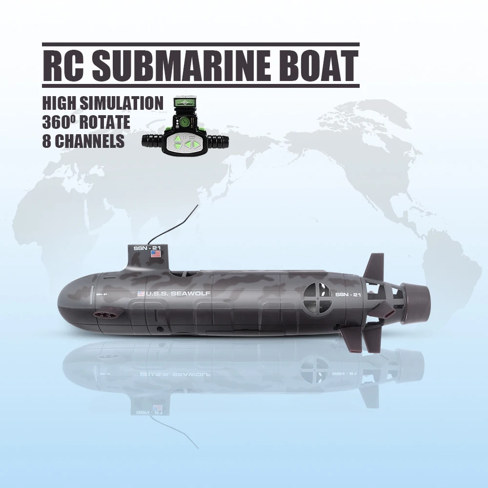 8CH подводная лодка RC большой Дистанционное Управление гоночный электронный Fun рыбацкая лодка игрушка против приманки игрушки для детей